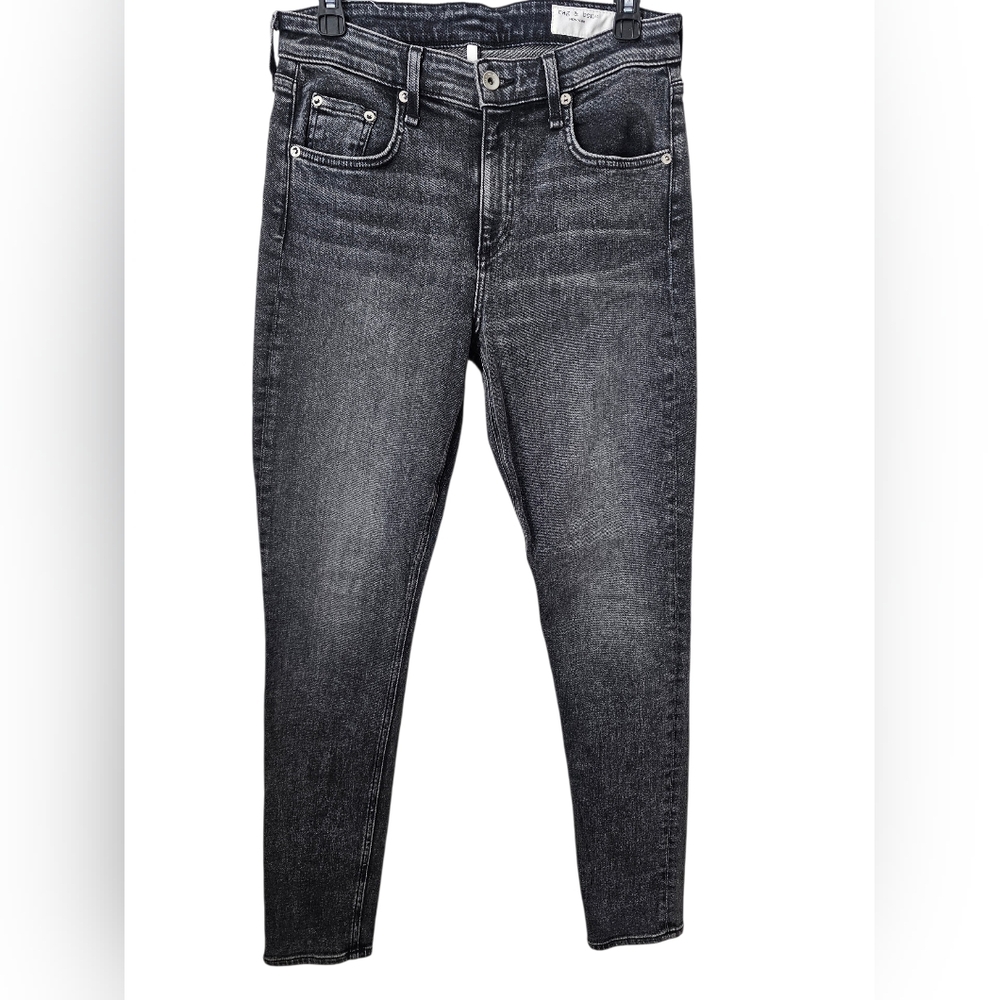 Rag & Bone Cate Mid Rise Skinny Gray/Black Size 30